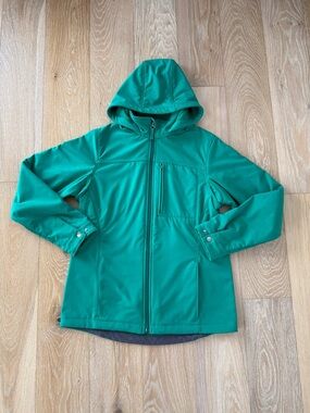 Duluth Trading Co Green Fleece-Lined Soft Shell Jacket, Women’s Small